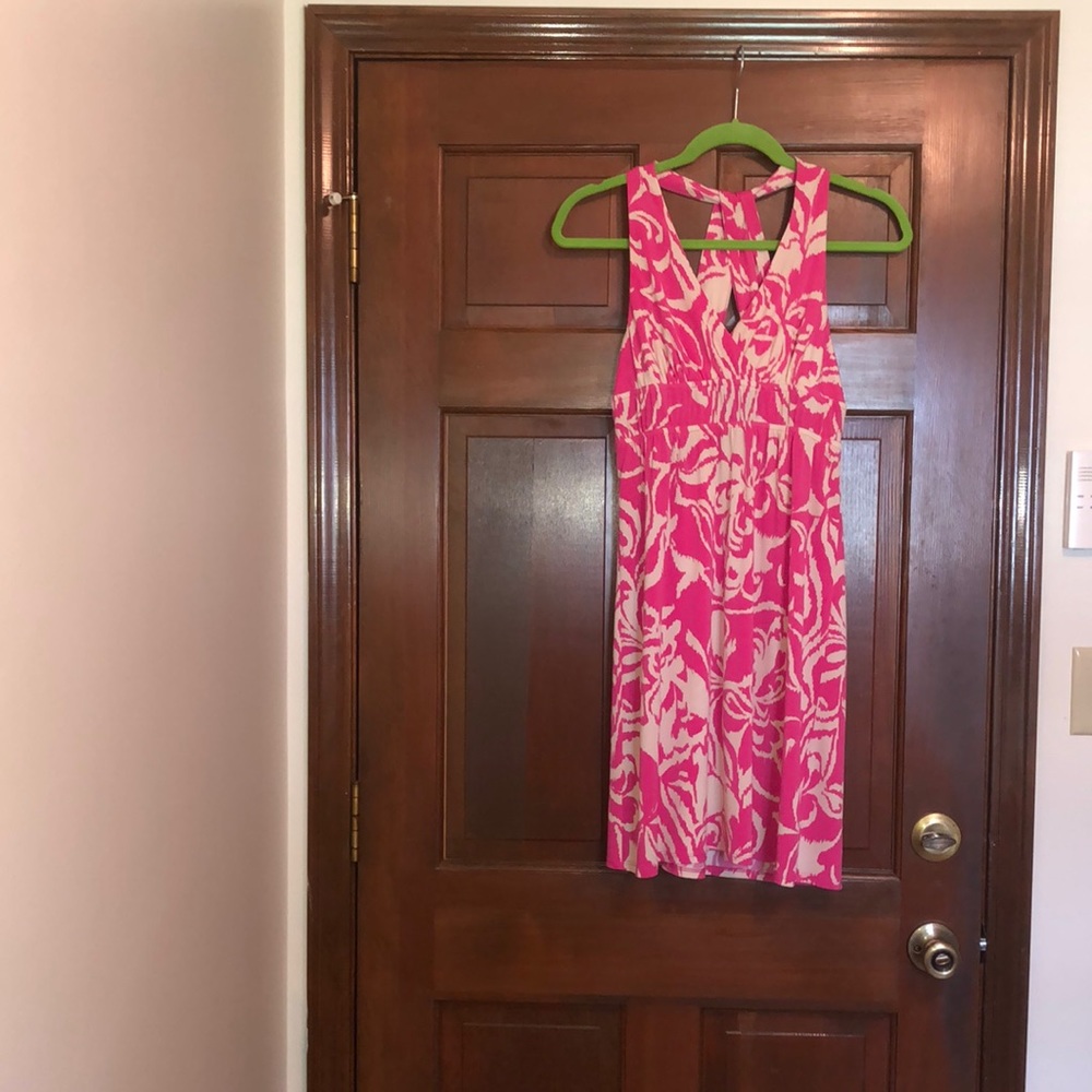 Hot Pink and White Dress. Size small